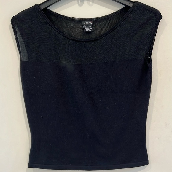 Guess Tops - Guess Black Sleeveless Women’s Top Size M